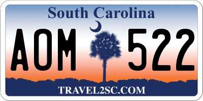 SC license plate AOM522
