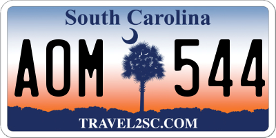 SC license plate AOM544