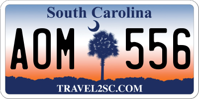 SC license plate AOM556
