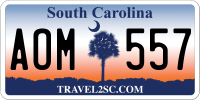 SC license plate AOM557
