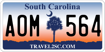 SC license plate AOM564