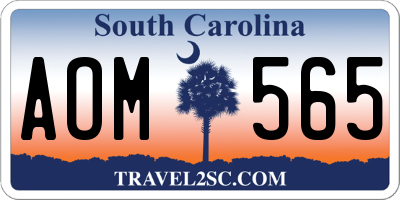 SC license plate AOM565