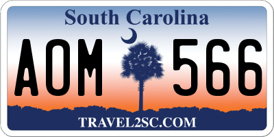 SC license plate AOM566