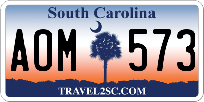 SC license plate AOM573