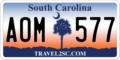 SC license plate AOM577