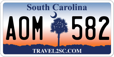 SC license plate AOM582