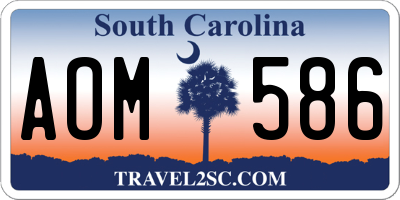 SC license plate AOM586
