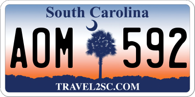 SC license plate AOM592