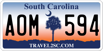 SC license plate AOM594