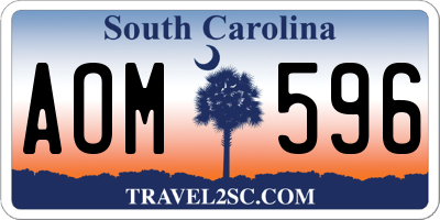 SC license plate AOM596