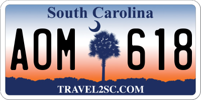 SC license plate AOM618