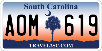 SC license plate AOM619