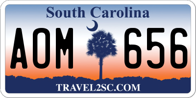 SC license plate AOM656