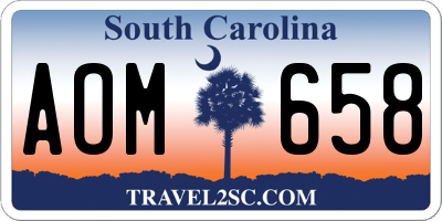 SC license plate AOM658