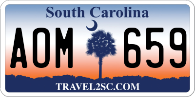 SC license plate AOM659