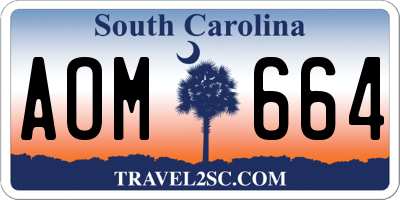 SC license plate AOM664