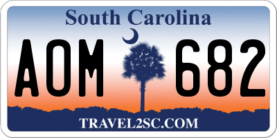 SC license plate AOM682