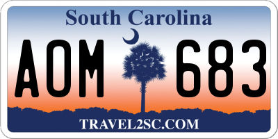 SC license plate AOM683