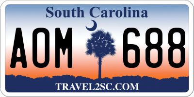 SC license plate AOM688