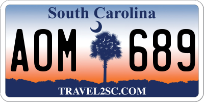 SC license plate AOM689