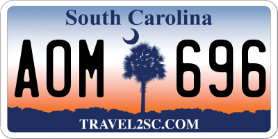 SC license plate AOM696