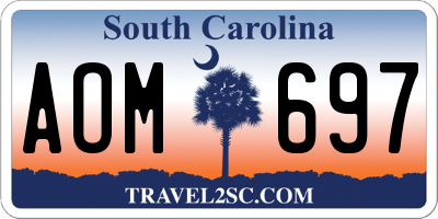 SC license plate AOM697
