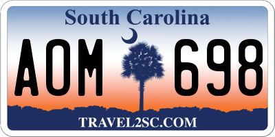 SC license plate AOM698