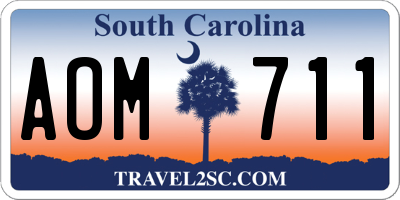 SC license plate AOM711
