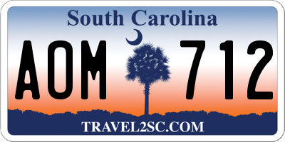 SC license plate AOM712