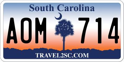 SC license plate AOM714