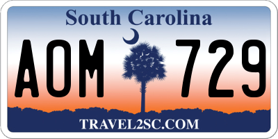 SC license plate AOM729