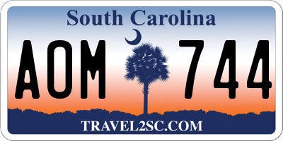 SC license plate AOM744