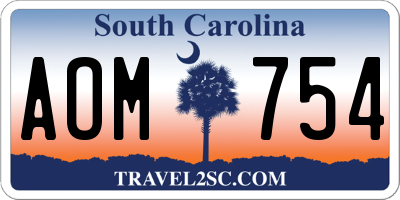 SC license plate AOM754