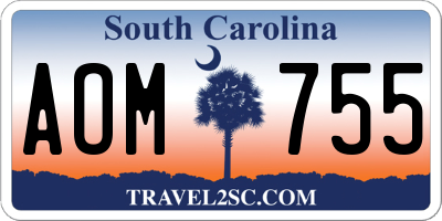 SC license plate AOM755