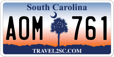 SC license plate AOM761