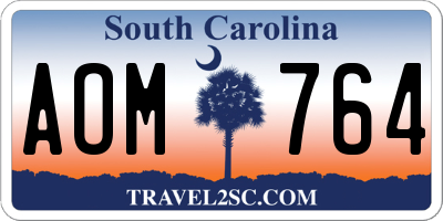 SC license plate AOM764