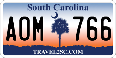 SC license plate AOM766
