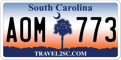 SC license plate AOM773
