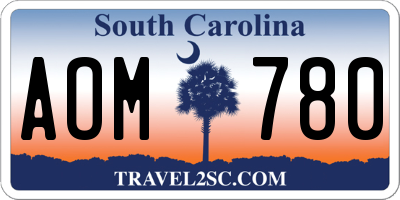 SC license plate AOM780