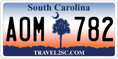 SC license plate AOM782