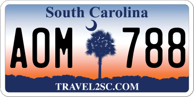 SC license plate AOM788
