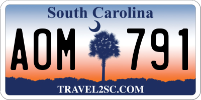 SC license plate AOM791