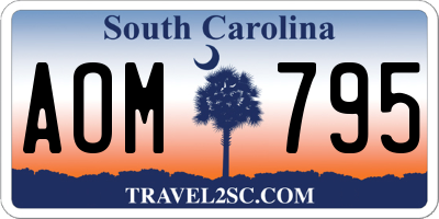 SC license plate AOM795