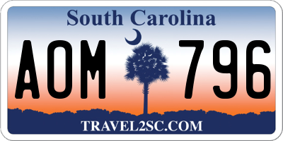 SC license plate AOM796
