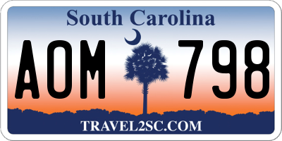 SC license plate AOM798