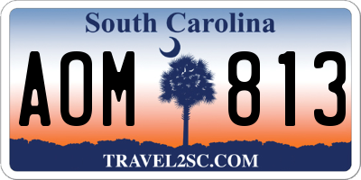 SC license plate AOM813