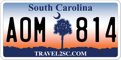 SC license plate AOM814