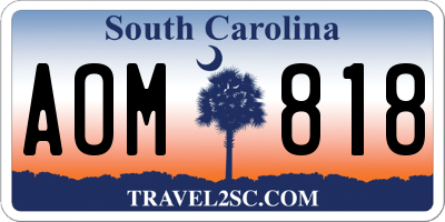 SC license plate AOM818
