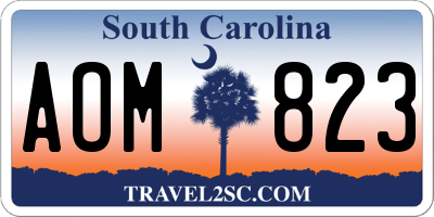 SC license plate AOM823