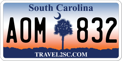 SC license plate AOM832